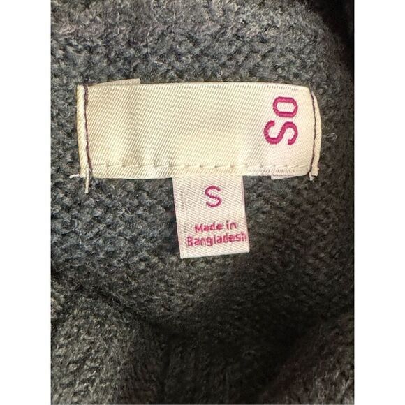 NWT SO Black, Pink & White Long Sleeved Cropped Textured Cowl Neck Turtleneck A - Picture 4 of 9